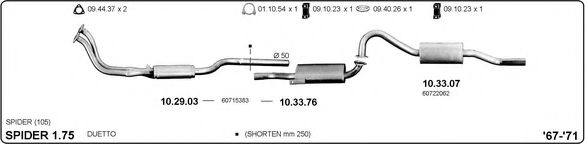 502000045 IMASAF Exhaust System Exhaust System