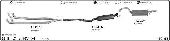502000083 IMASAF Exhaust System Exhaust System