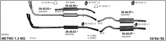 505000010 IMASAF Exhaust System Exhaust System