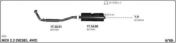 509000015 IMASAF Exhaust System Exhaust System