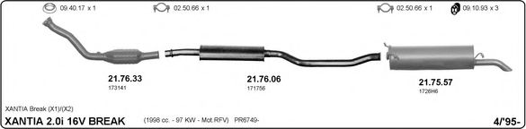 514000160 IMASAF Exhaust System Exhaust System