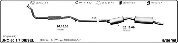 524000346 IMASAF Exhaust System Exhaust System