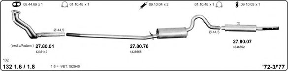 524000403 IMASAF Exhaust System Exhaust System