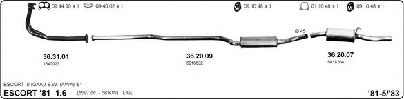 525000033 IMASAF Exhaust System Exhaust System