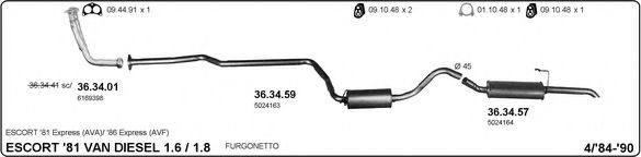 525000043 IMASAF Exhaust System Exhaust System