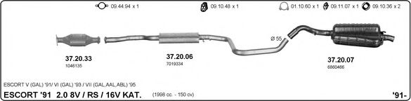525000080 IMASAF Exhaust System