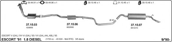 525000081 IMASAF Exhaust System Exhaust System