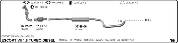 525000101 IMASAF Exhaust System