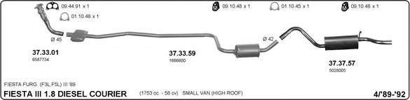 525000136 IMASAF Exhaust System Exhaust System