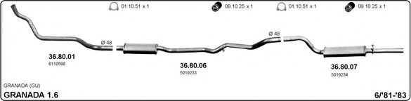 525000220 IMASAF Exhaust System Exhaust System