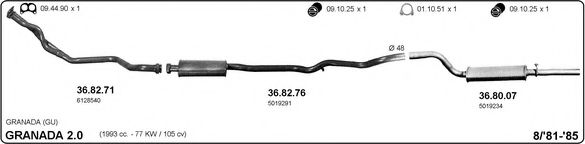 525000224 IMASAF Exhaust System Exhaust System