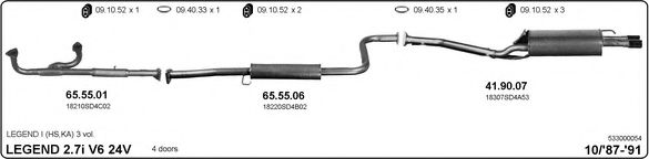 533000054 IMASAF Exhaust System Exhaust System