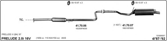 533000057 IMASAF Exhaust System Exhaust System
