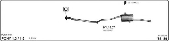 647000015 IMASAF Exhaust System Exhaust System