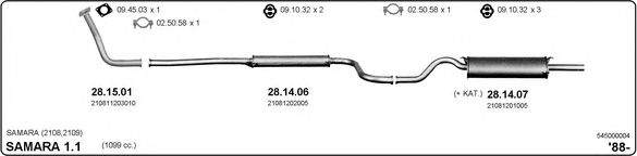 545000004 IMASAF Exhaust System Exhaust System