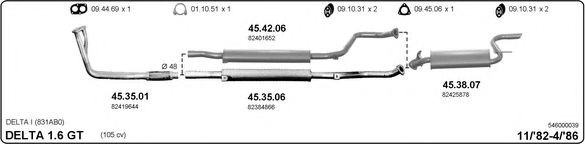 546000039 IMASAF Exhaust System Exhaust System