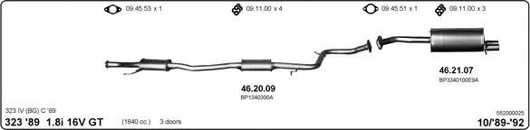 552000025 IMASAF Exhaust System Exhaust System