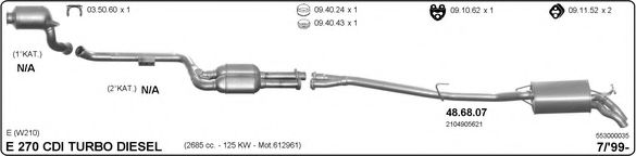 553000035 IMASAF Exhaust System Exhaust System