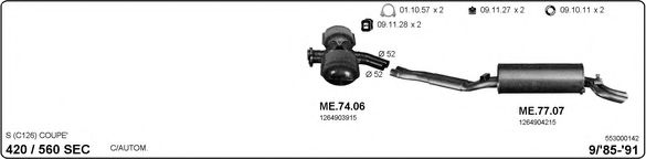 553000142 IMASAF Exhaust System Exhaust System