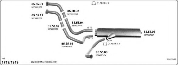553000177 IMASAF Exhaust System Exhaust System