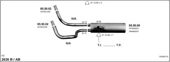 553000179 IMASAF Exhaust System