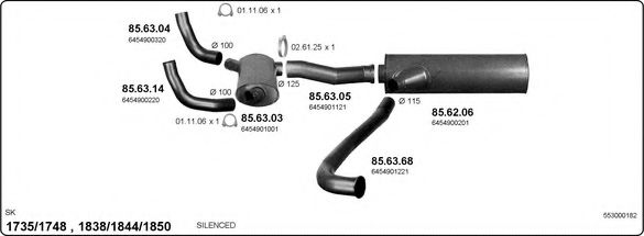 553000182 IMASAF Exhaust System