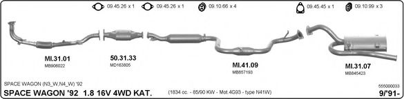 555000033 IMASAF Exhaust System Exhaust System