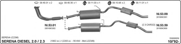 558000059 IMASAF Exhaust System