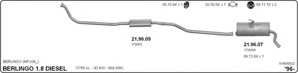 514000023 IMASAF Exhaust System