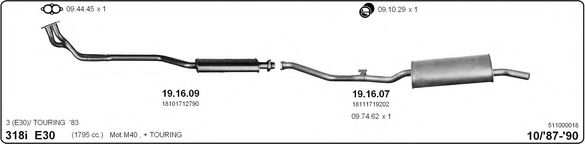 511000018 IMASAF Exhaust System Exhaust System
