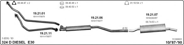511000031 IMASAF Exhaust System