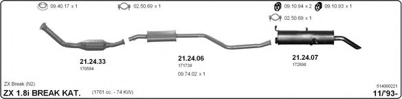 514000221 IMASAF Exhaust System