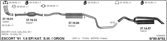525000058 IMASAF Exhaust System Exhaust System