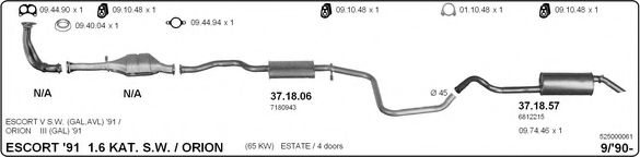 525000061 IMASAF Exhaust System Exhaust System