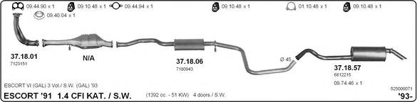 525000071 IMASAF Exhaust System Exhaust System