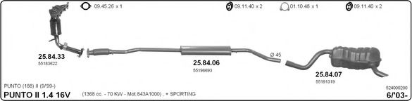 524000200 IMASAF Exhaust System Exhaust System