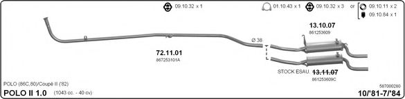 587000280 IMASAF Exhaust System