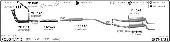 587000287 IMASAF Exhaust System Exhaust System