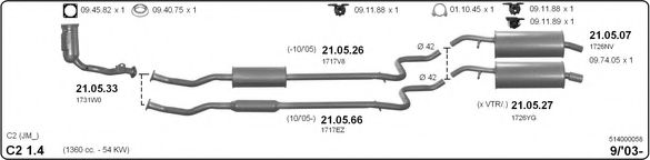 514000058 IMASAF Exhaust System Exhaust System