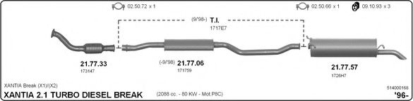 514000168 IMASAF Exhaust System