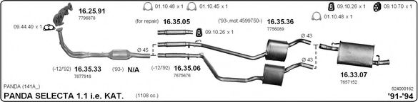 524000162 IMASAF Exhaust System Exhaust System