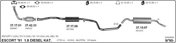 525000082 IMASAF Exhaust System