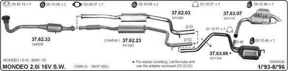 525000242 IMASAF Exhaust System Exhaust System
