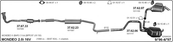 525000263 IMASAF Exhaust System Exhaust System