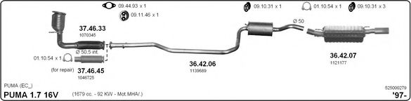 525000279 IMASAF Exhaust System