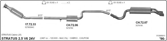 513000011 IMASAF Exhaust System Exhaust System