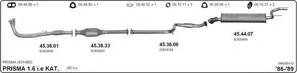 546000110 IMASAF Exhaust System Exhaust System