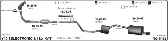 546000153 IMASAF Exhaust System Exhaust System
