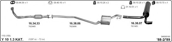 546000160 IMASAF Exhaust System Exhaust System