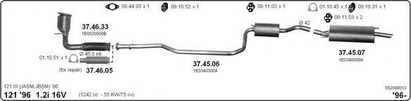 552000013 IMASAF Exhaust System Exhaust System